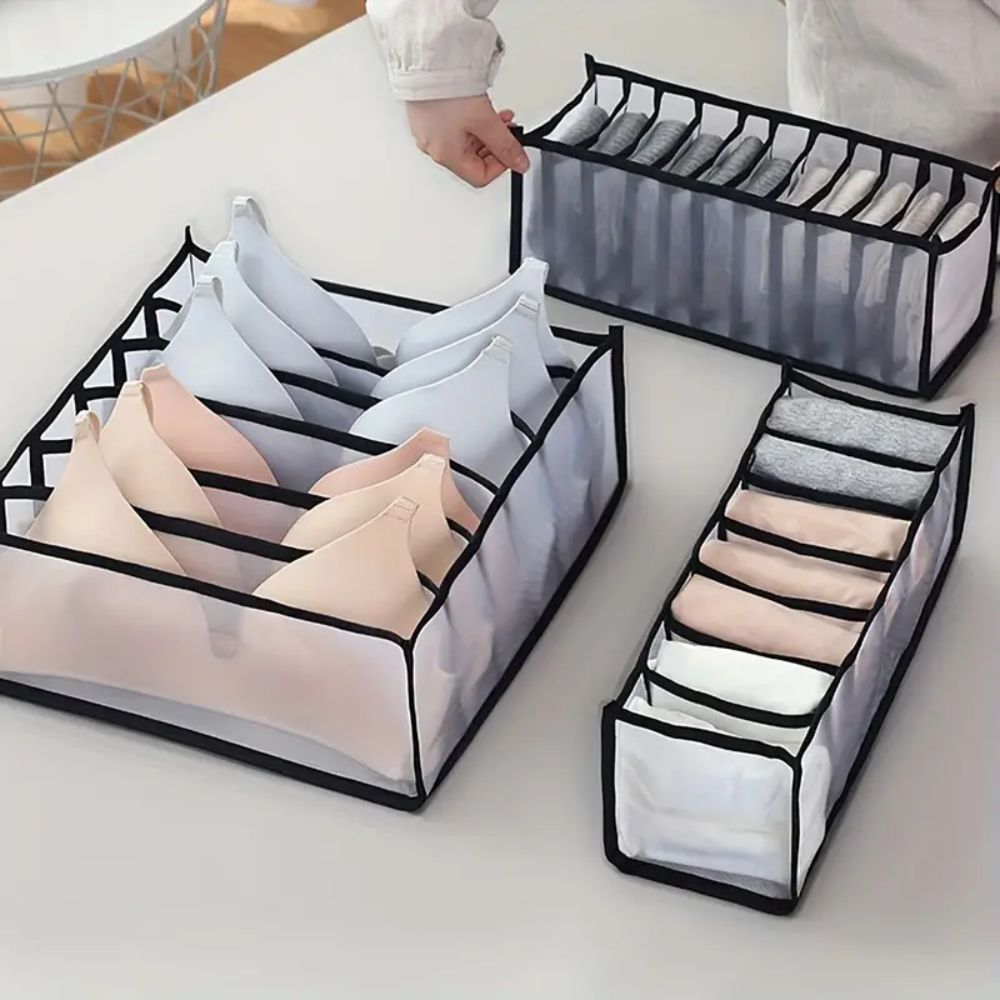 Drawer Clothes Organizers Black Bundle (All 4 sizes included)