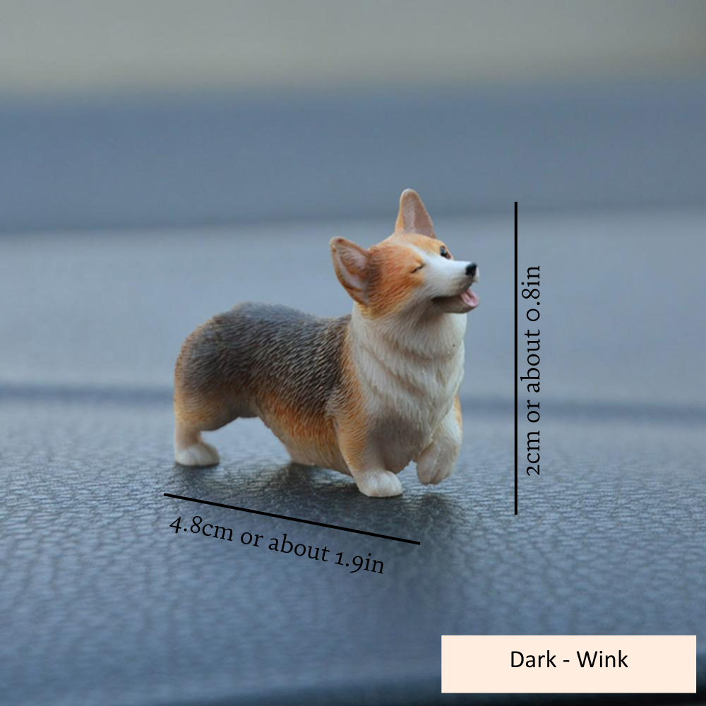 Mini Corgi Decoration Dark Wink