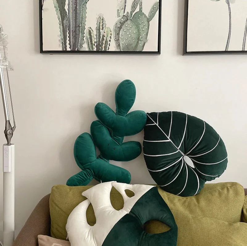 Botanic Bliss Leaf Pillow