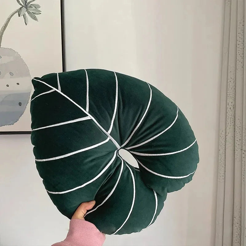 Botanic Bliss Leaf Pillow Philodendron