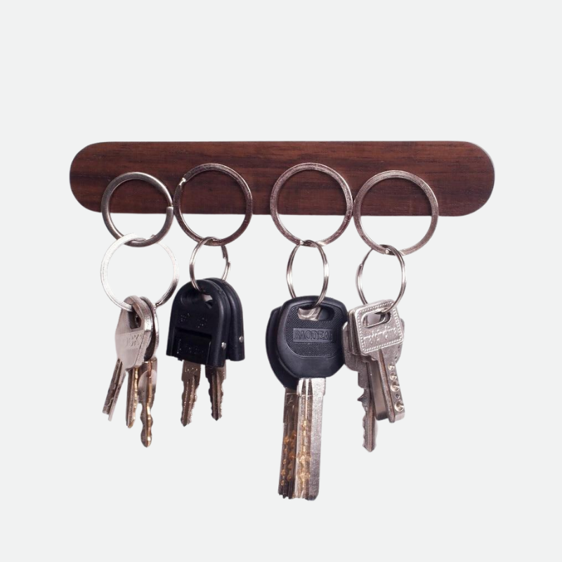 Magnetic Wooden Wall Key Holder