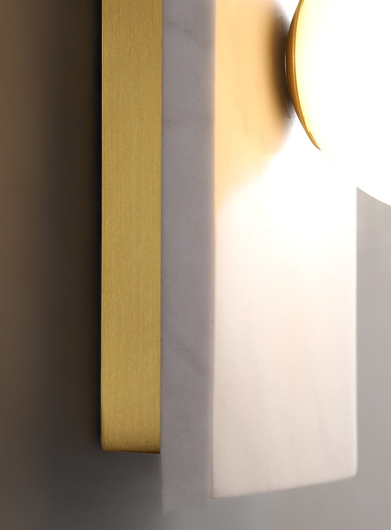 Marble & Brass Luxury LED Wall Light