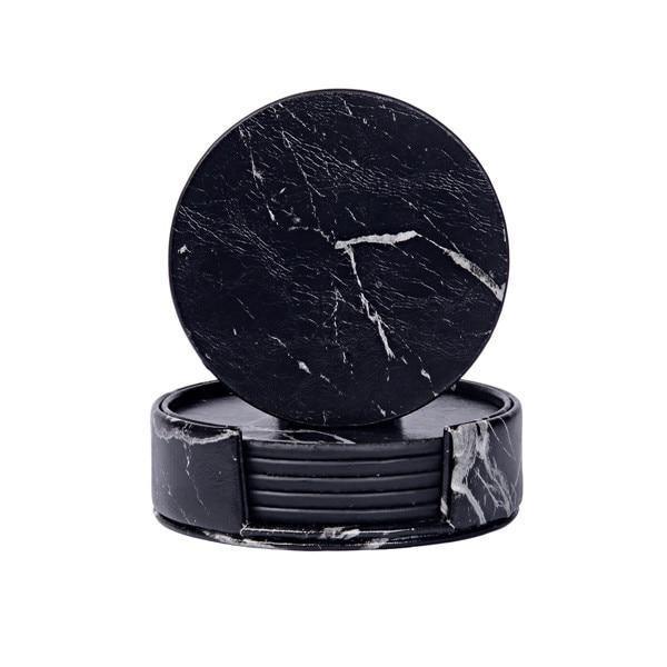 Vegan Leather Coaster Set