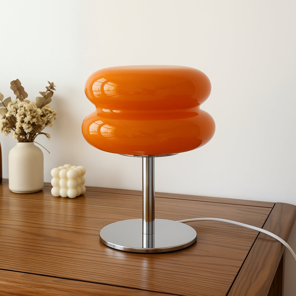 Mariel Medieval Trichromatic Table Decor Lamp Orange Pop
