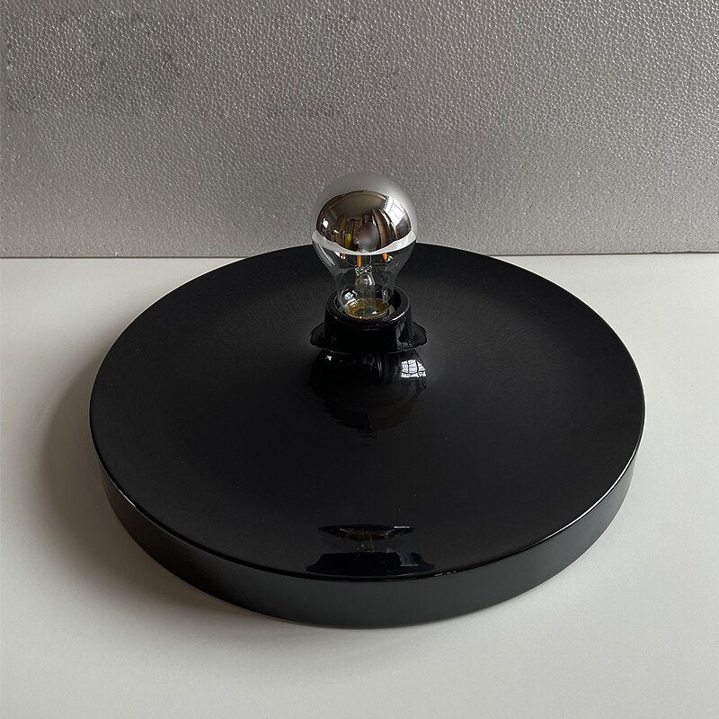 Mars Disk Wall & Ceiling Lamp Black - Flat type Flat Type