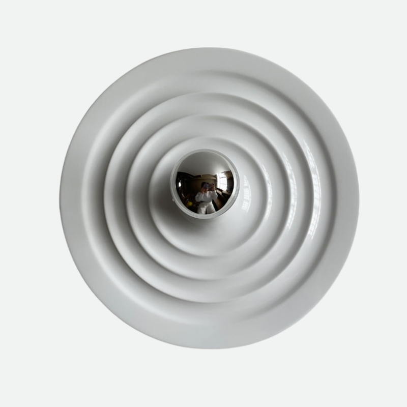 Mars Disk Wall & Ceiling Lamp White - Ripple type Flat Type
