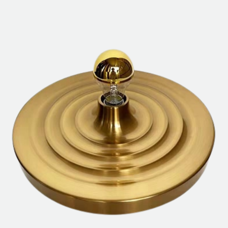 Mars Disk Wall & Ceiling Lamp Gold - Ripple type Flat Type