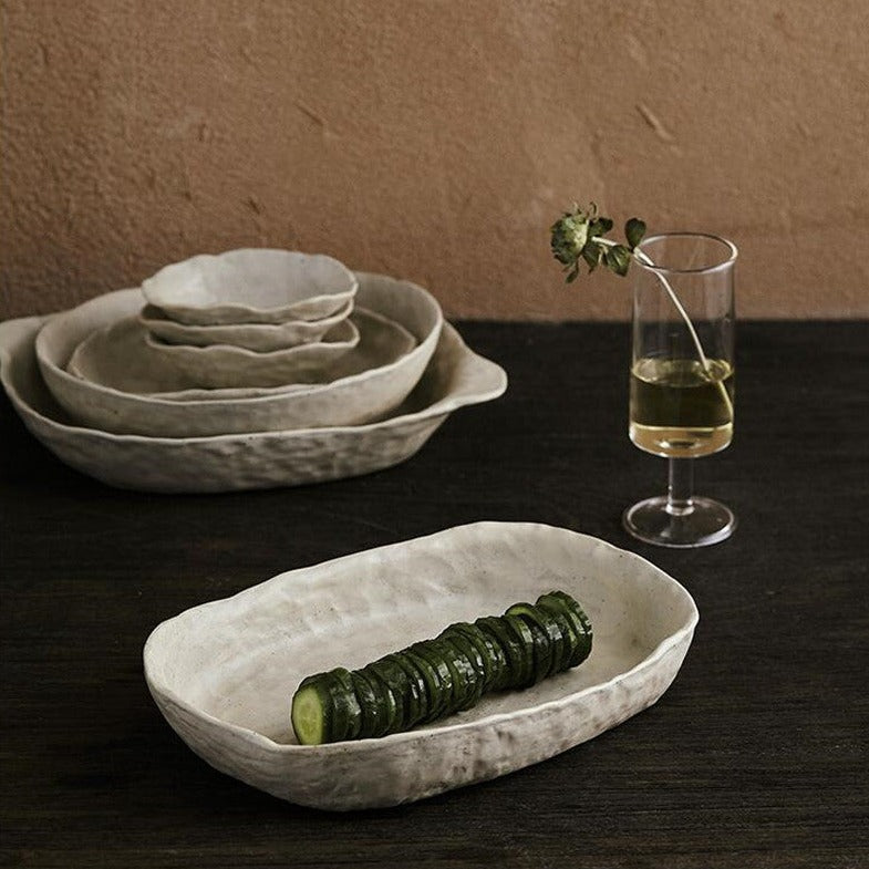 Matilda Stoneware Ceramic Accent Plates & Bowls
