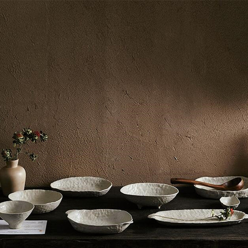Matilda Stoneware Ceramic Accent Plates & Bowls