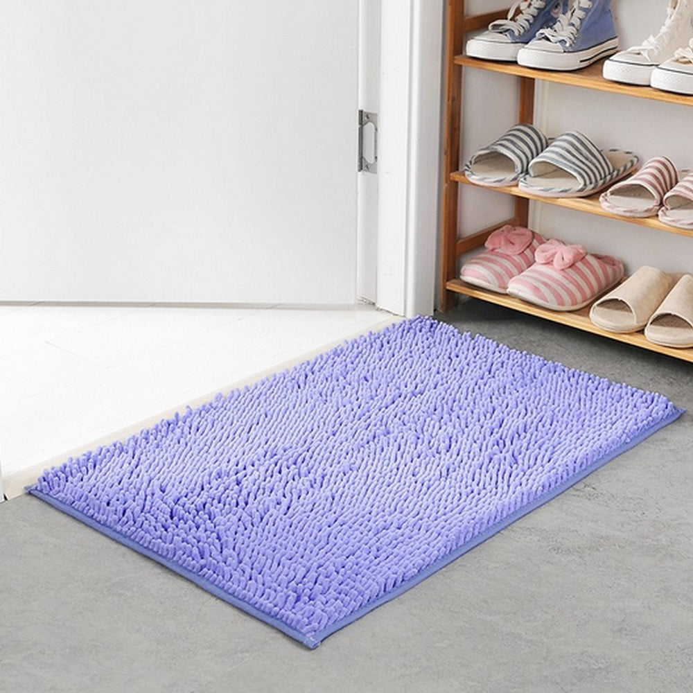 Mavi Soft Chenille Bath Mat Lavender
