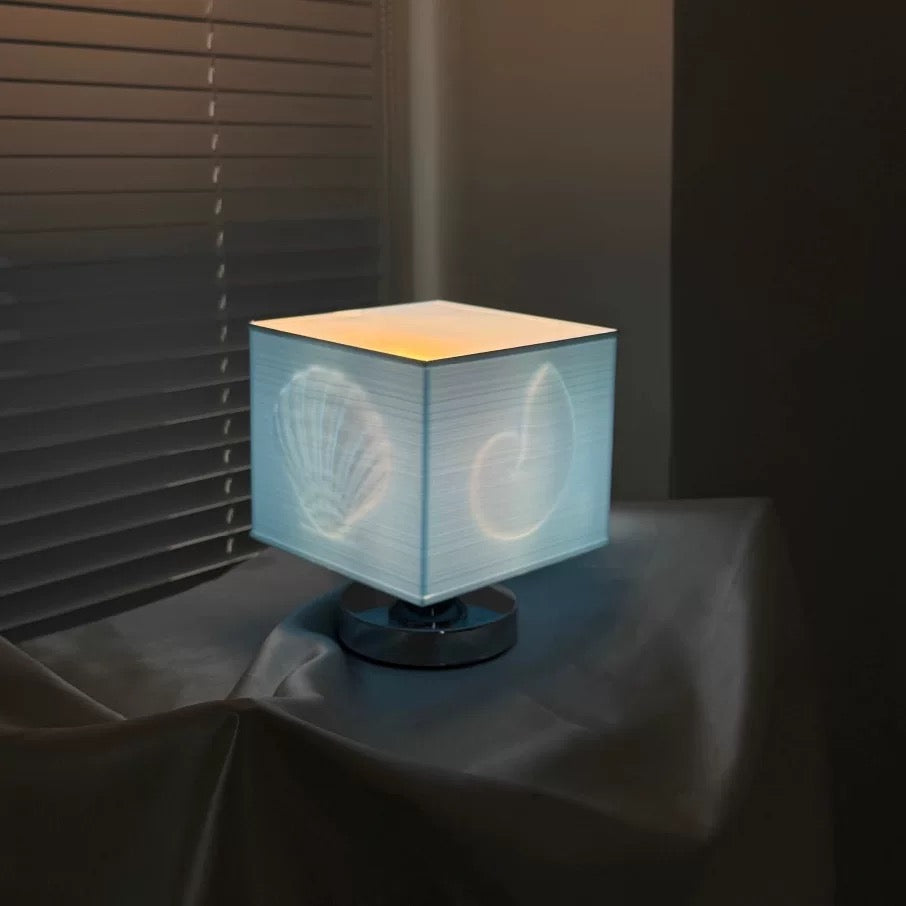 Mermaidcore Blue Seashell Lamp