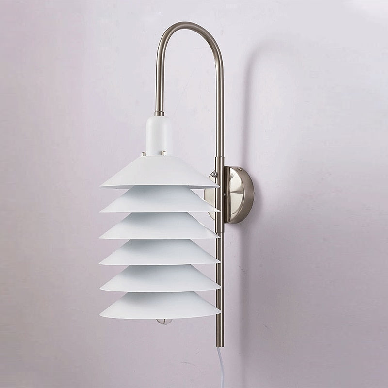 Metal Accordion Multi-layer LED Lights White