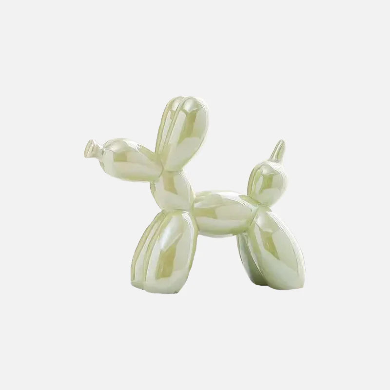Metallic Balloon Dog Statue Green