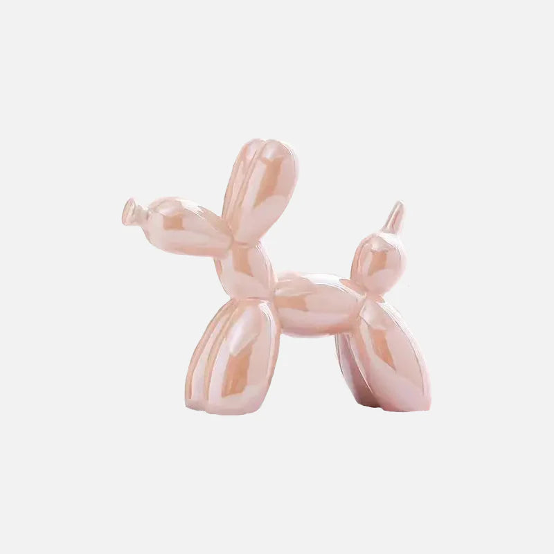 Metallic Balloon Dog Statue Light pink