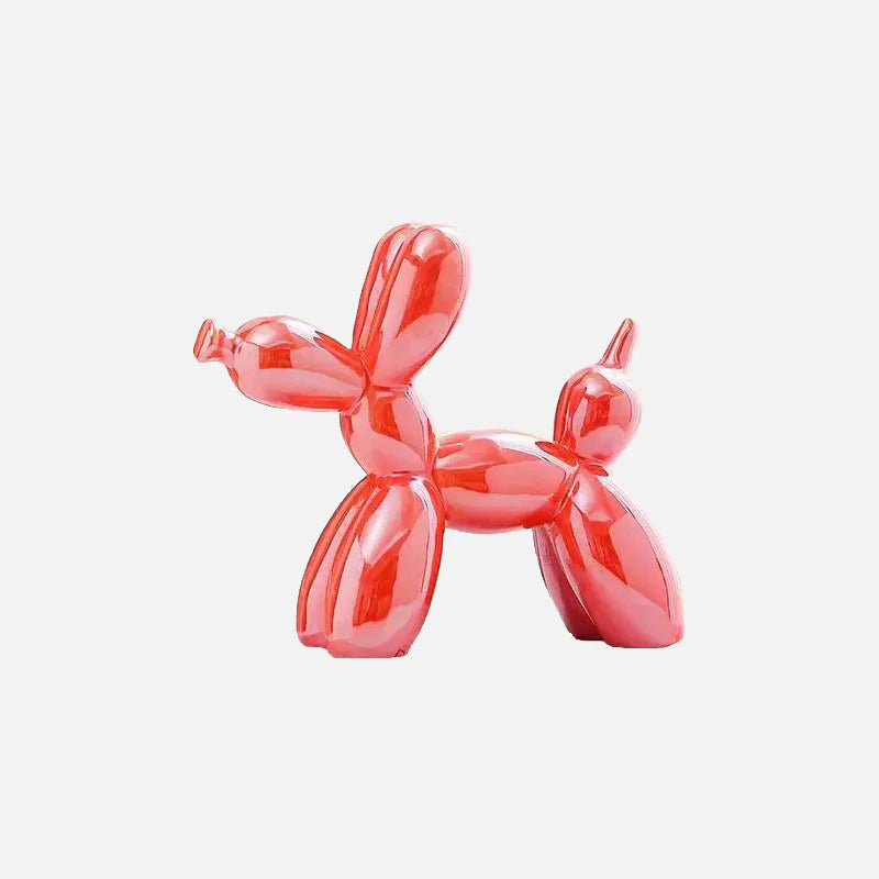 Metallic Balloon Dog Statue Pink