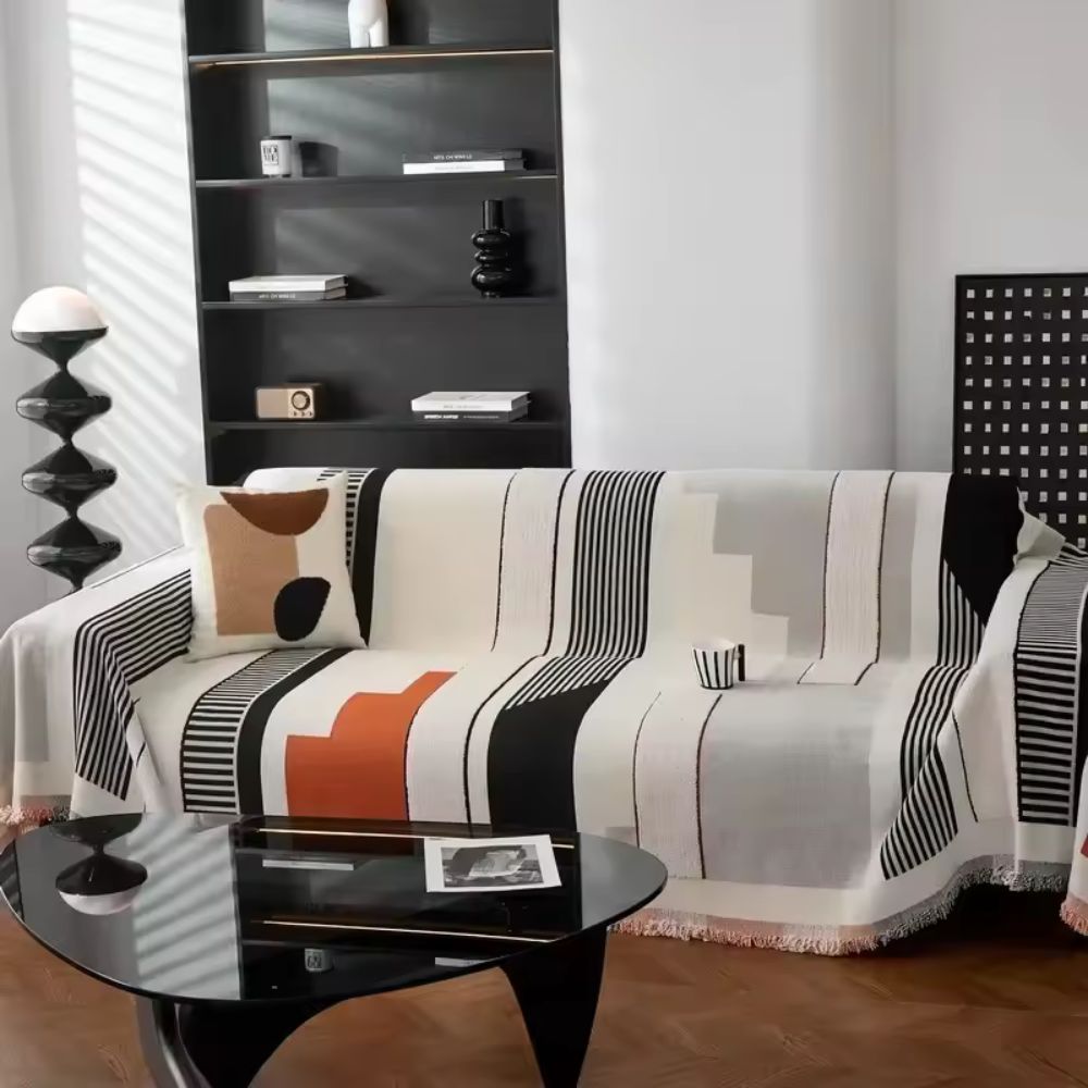Metro Form Chenille Sofa Cover Graphite Clay