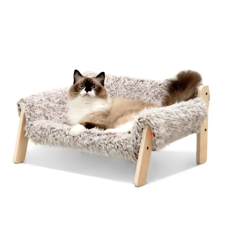 Paw Haven Elevated Pet Lounger Gray