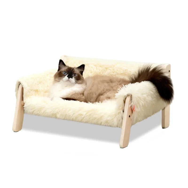 Paw Haven Elevated Pet Lounger Cream
