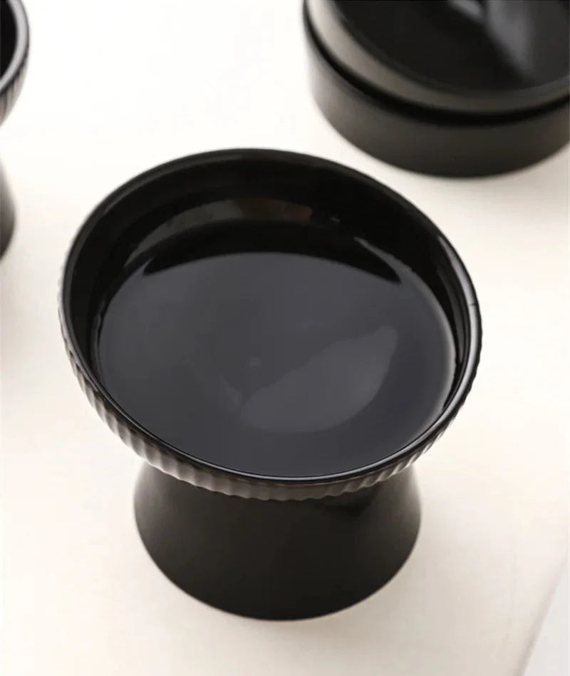 Midnight Paws Ceramic Pet Feeding Bowl