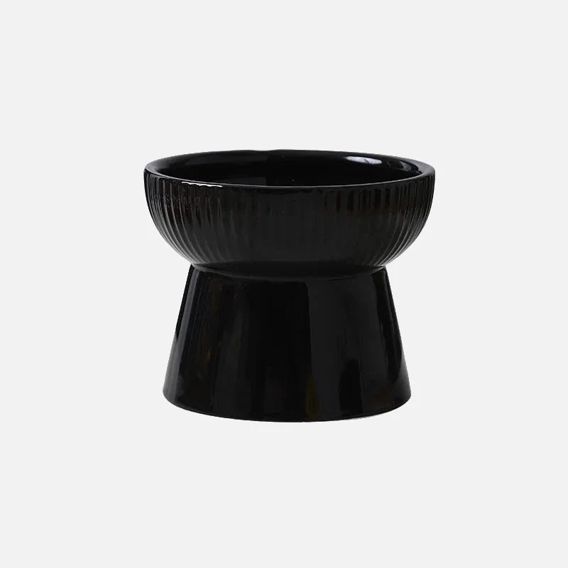 Midnight Paws Ceramic Pet Feeding Bowl Medium High Bowl