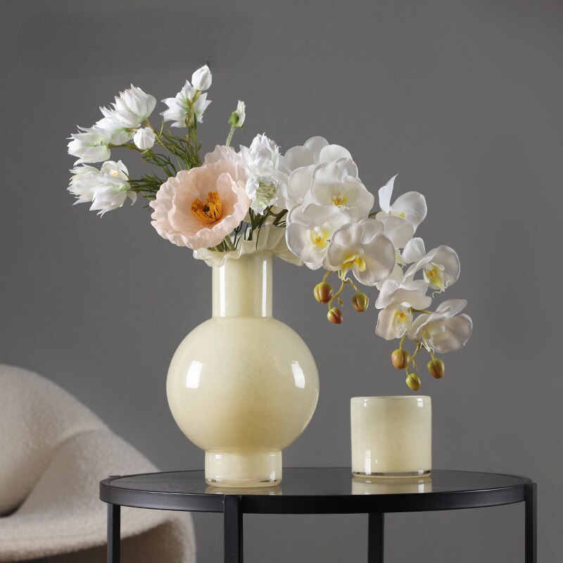 Milk Flower Murano Glass Vase
