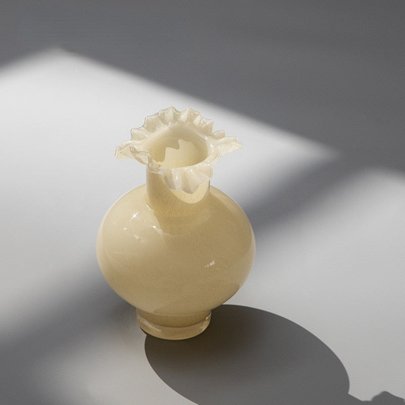 Milk Flower Murano Glass Vase