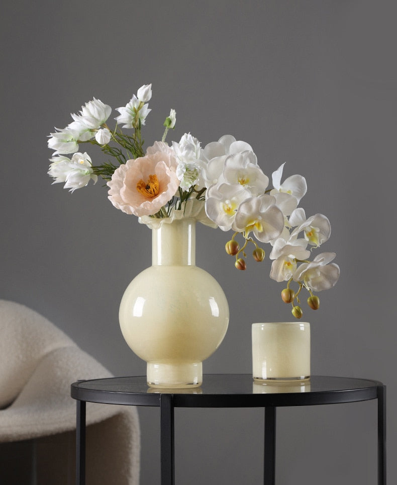 Milk Flower Murano Glass Vase