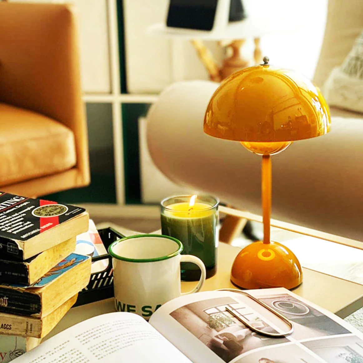 Mini Flowerpot Cordless Table Lamp With Touch Sensor