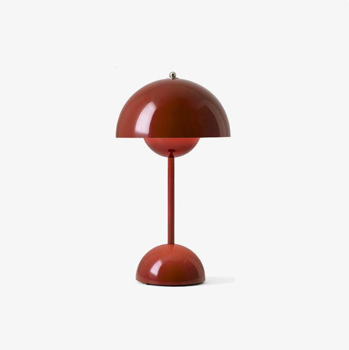Mini Flowerpot Cordless Table Lamp With Touch Sensor Red