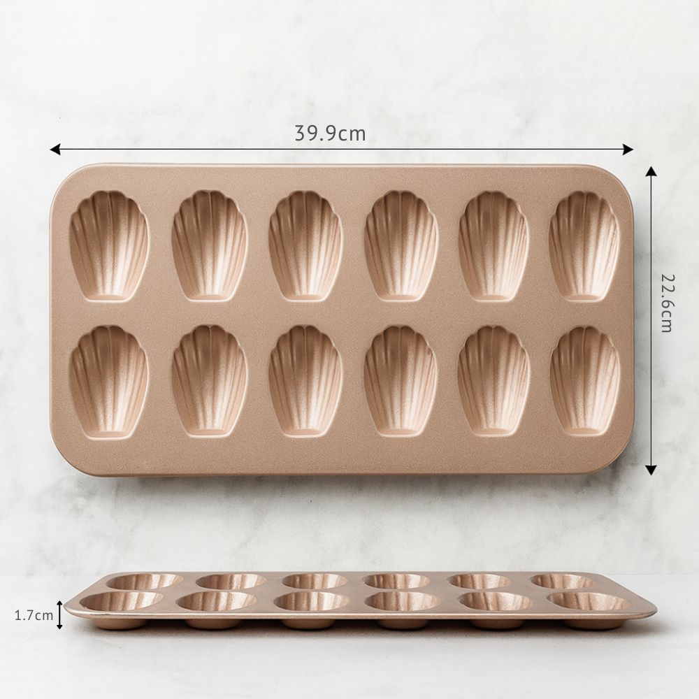 Mini Bake Shell Cake Mold Tray Pan Rose Shimmer