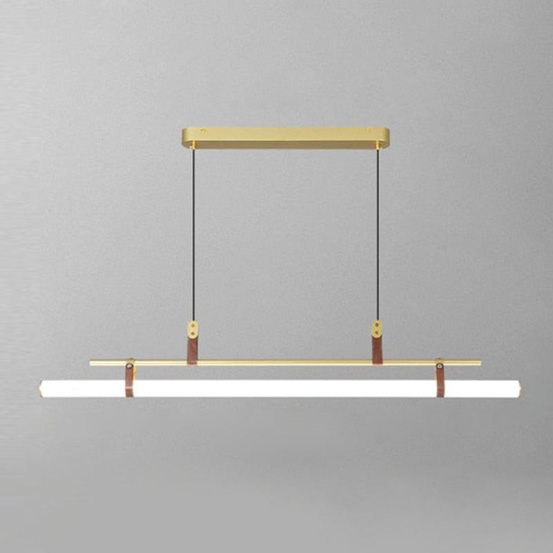 Minimal Belt LED Pendant Lamp Large Gold