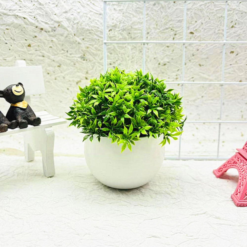 Minimalist Artificial Boxwood Bonsai Pot Decor Tiny Grove