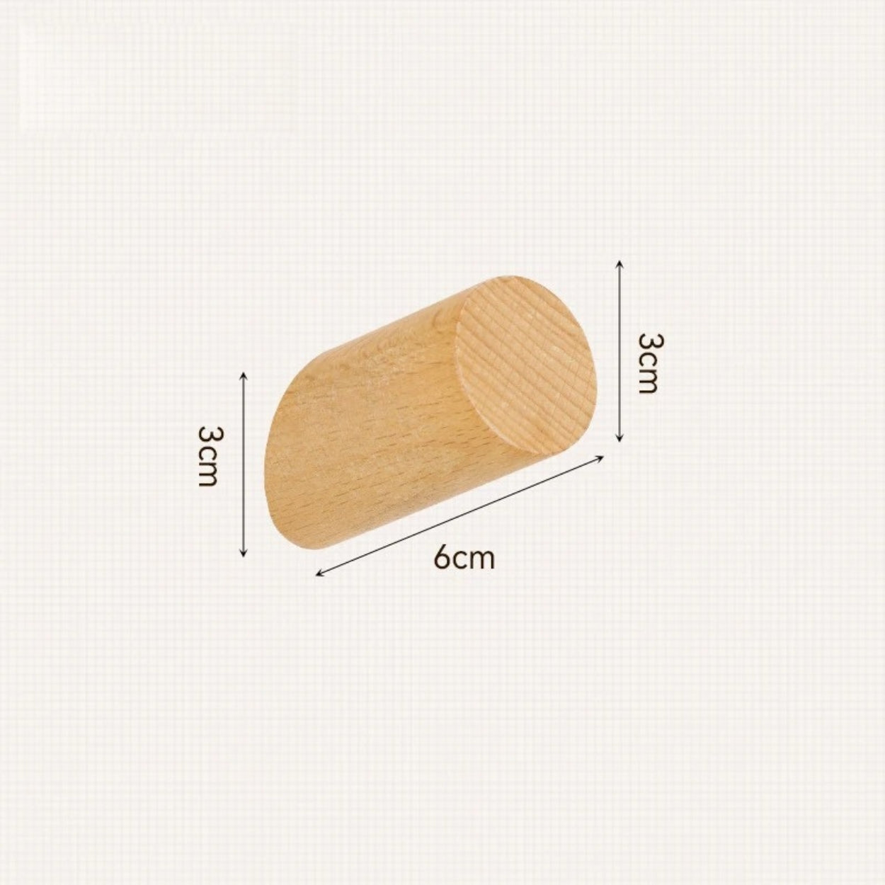 Minimalist Beech Wood Wall-Mounted Hook Beech Classic