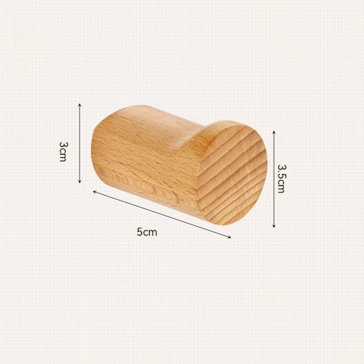 Minimalist Beech Wood Wall-Mounted Hook Beech Mini