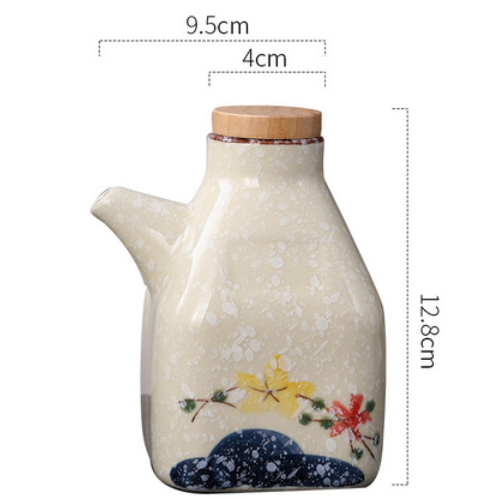 Mizuno Ceramic Oil and Sauce Dispenser Floral Horizon