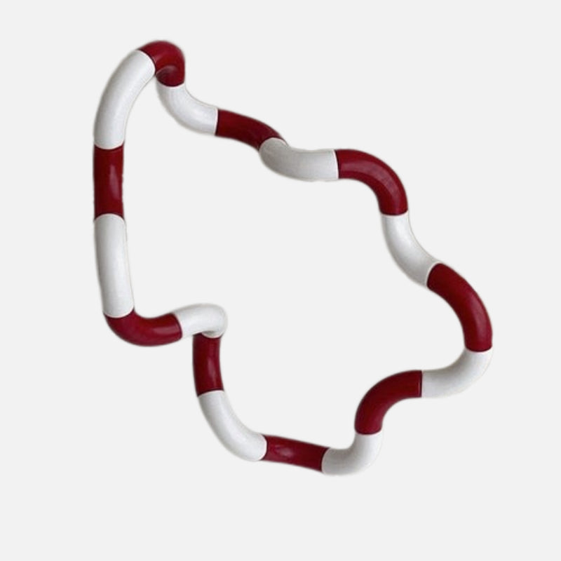 Mobius Ring Decorative Accent Red-White