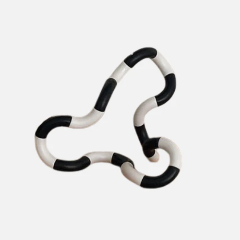 Mobius Ring Decorative Accent Black-White