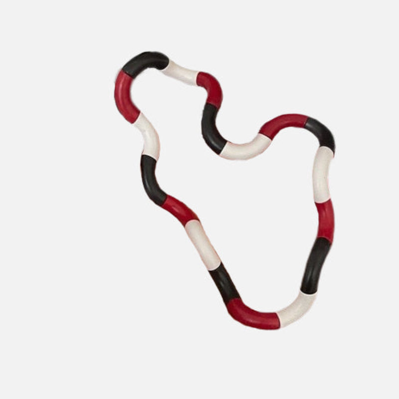 Mobius Ring Decorative Accent Black-Red-White