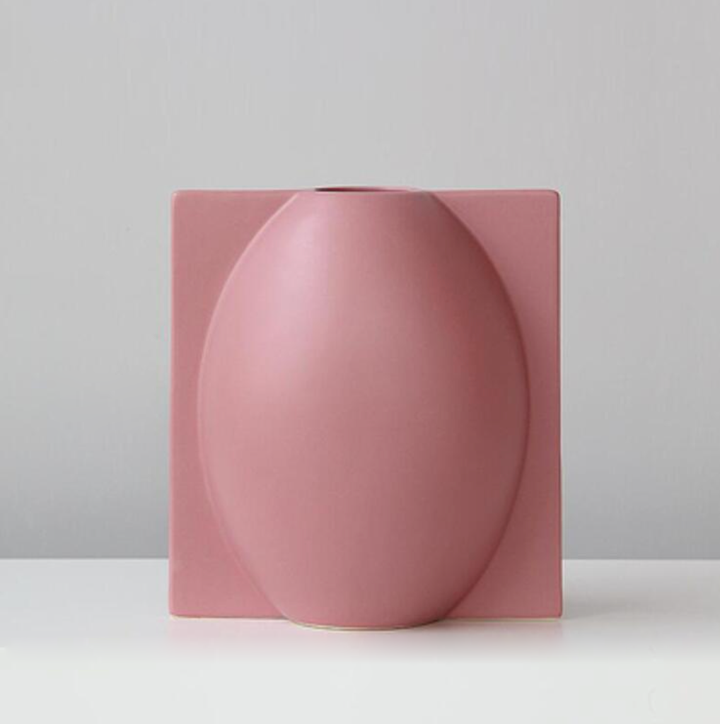 Mod Shapes Ceramic Accent Vase Pink