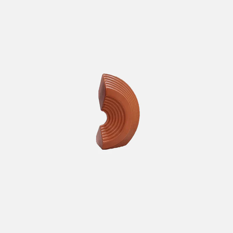 Modern Arch Bookend Sculptures Brown Small