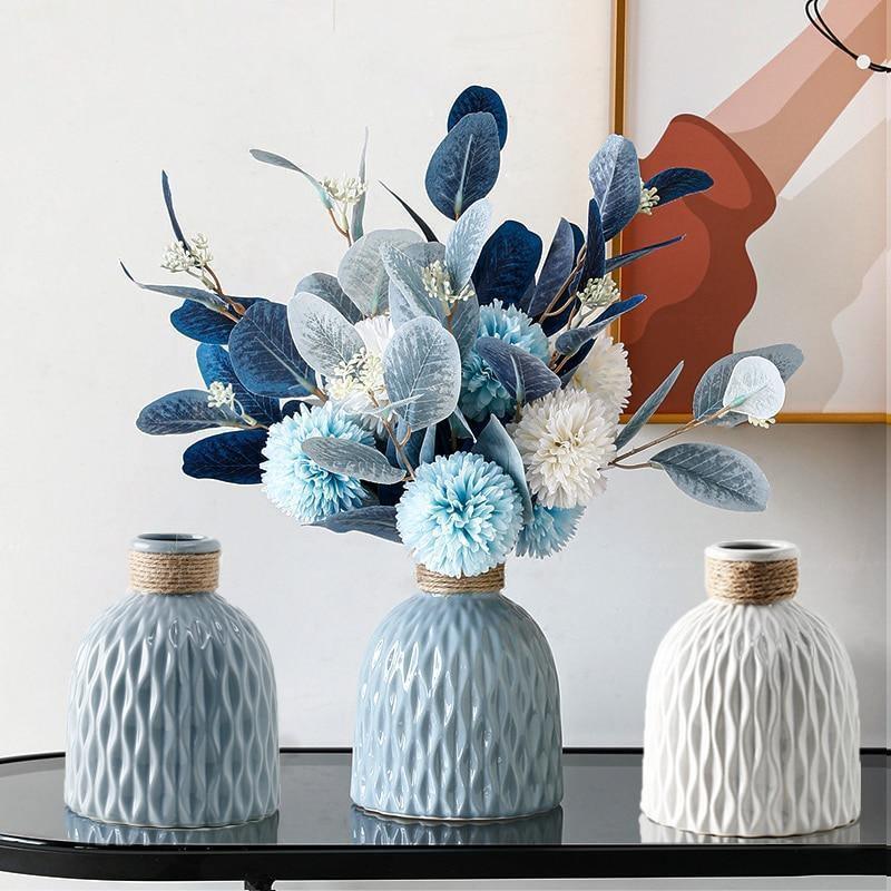 Elysian Textured Vase Light Steel Blue