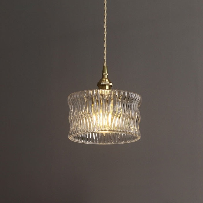 Modern Japanese Style Hanging Light Waves Clear