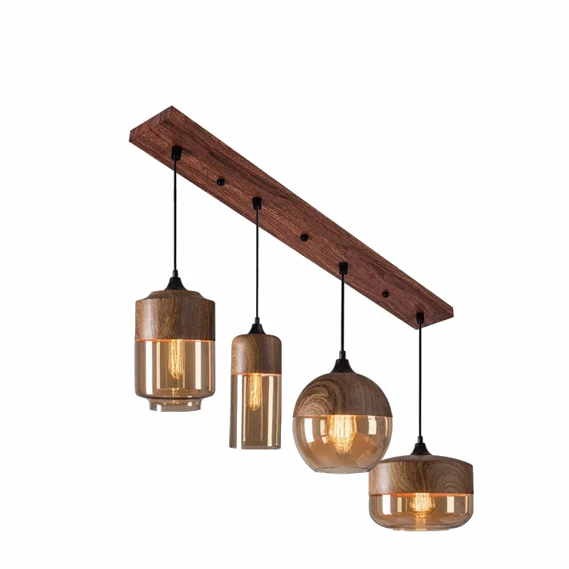 Woodcrest Glass Pendant Light Collection - FINAL SALE