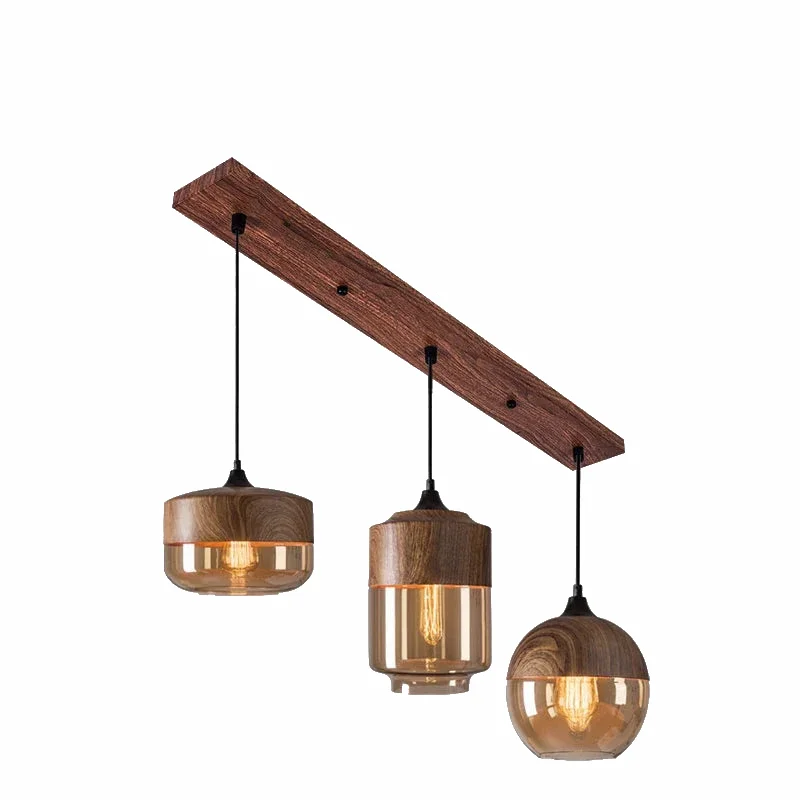 Woodcrest Glass Pendant Light Collection - FINAL SALE
