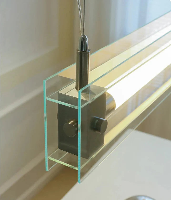Sleek Horizon Linear Glass Pendant