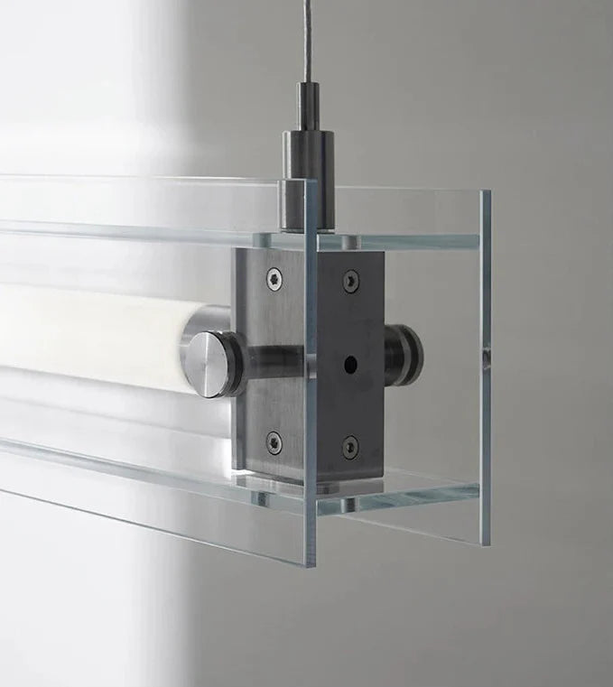 Sleek Horizon Linear Glass Pendant