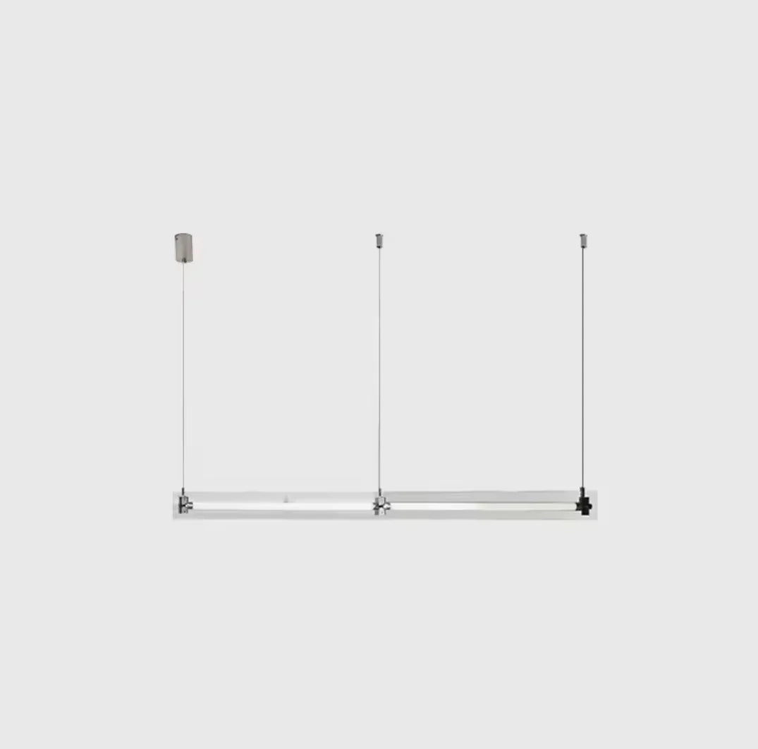 Sleek Horizon Linear Glass Pendant
