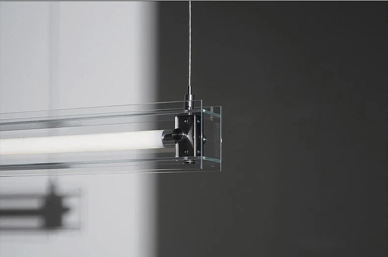Sleek Horizon Linear Glass Pendant