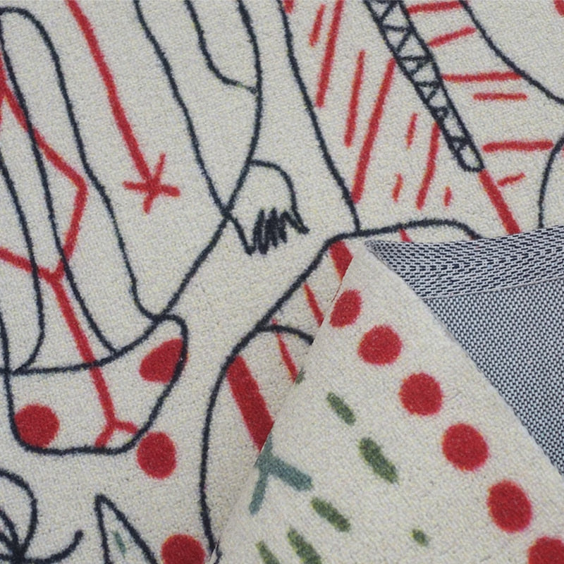 Modern Sketch Abstract Area Rug & Tapestry