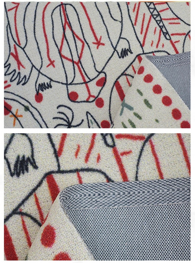 Modern Sketch Abstract Area Rug & Tapestry